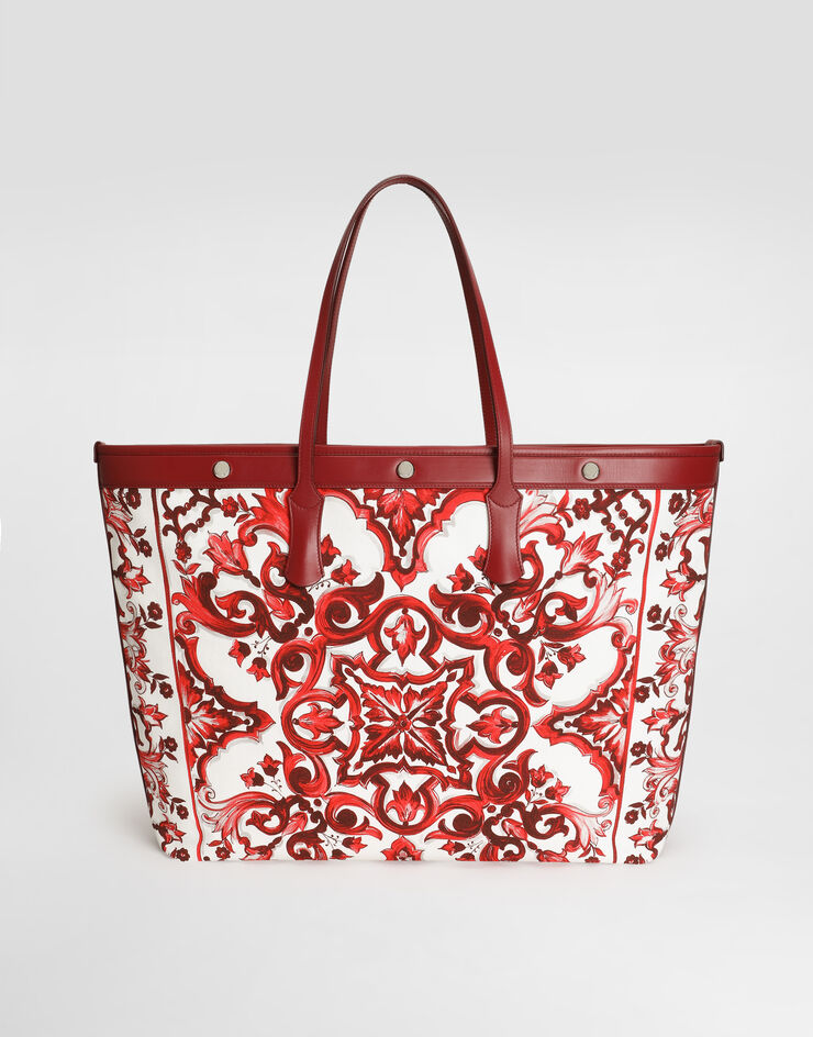 Dolce & Gabbana Atene shopping bag in majolica-print canvas Dolce & Gabbana Atene shopping bag in majolica-print canvas Multicolor BM7806A0642