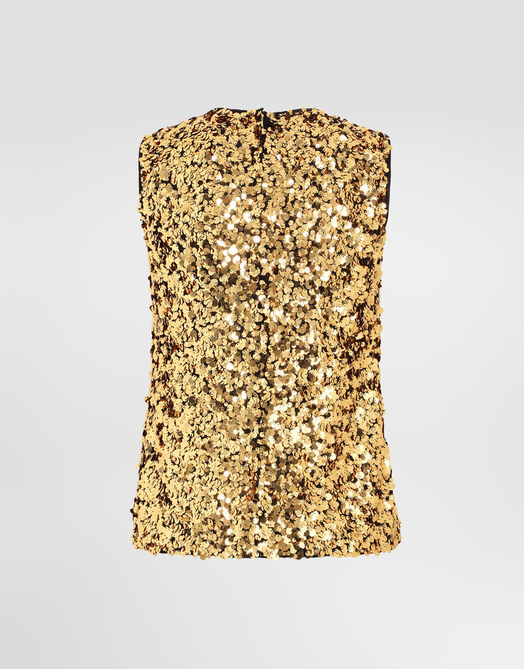 Dolce & Gabbana Sequin top Dolce & Gabbana Sequin top Gold F7BZ1TILME2