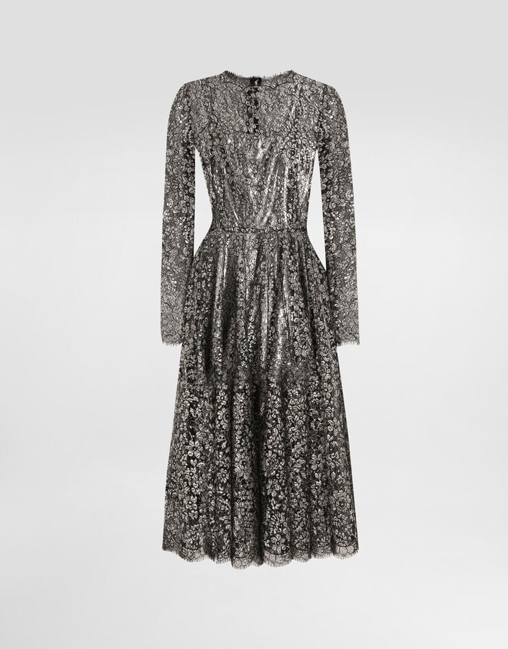 Dolce & Gabbana Lamé lace dress Dolce & Gabbana Lamé lace dress Silver F6TJOTILMCF