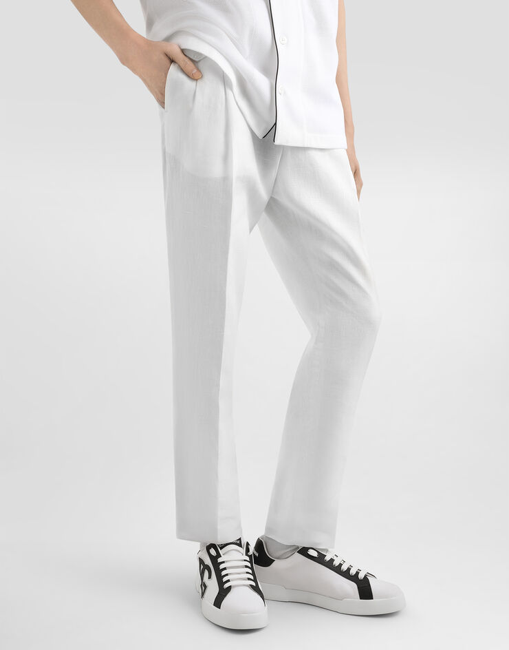 Dolce & Gabbana Pantalón de lino Blanco GV4EEZFU4JB