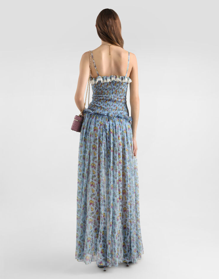 Dolce & Gabbana Abito in chiffon stampa fiorellini Multicolore F612DTIS10C