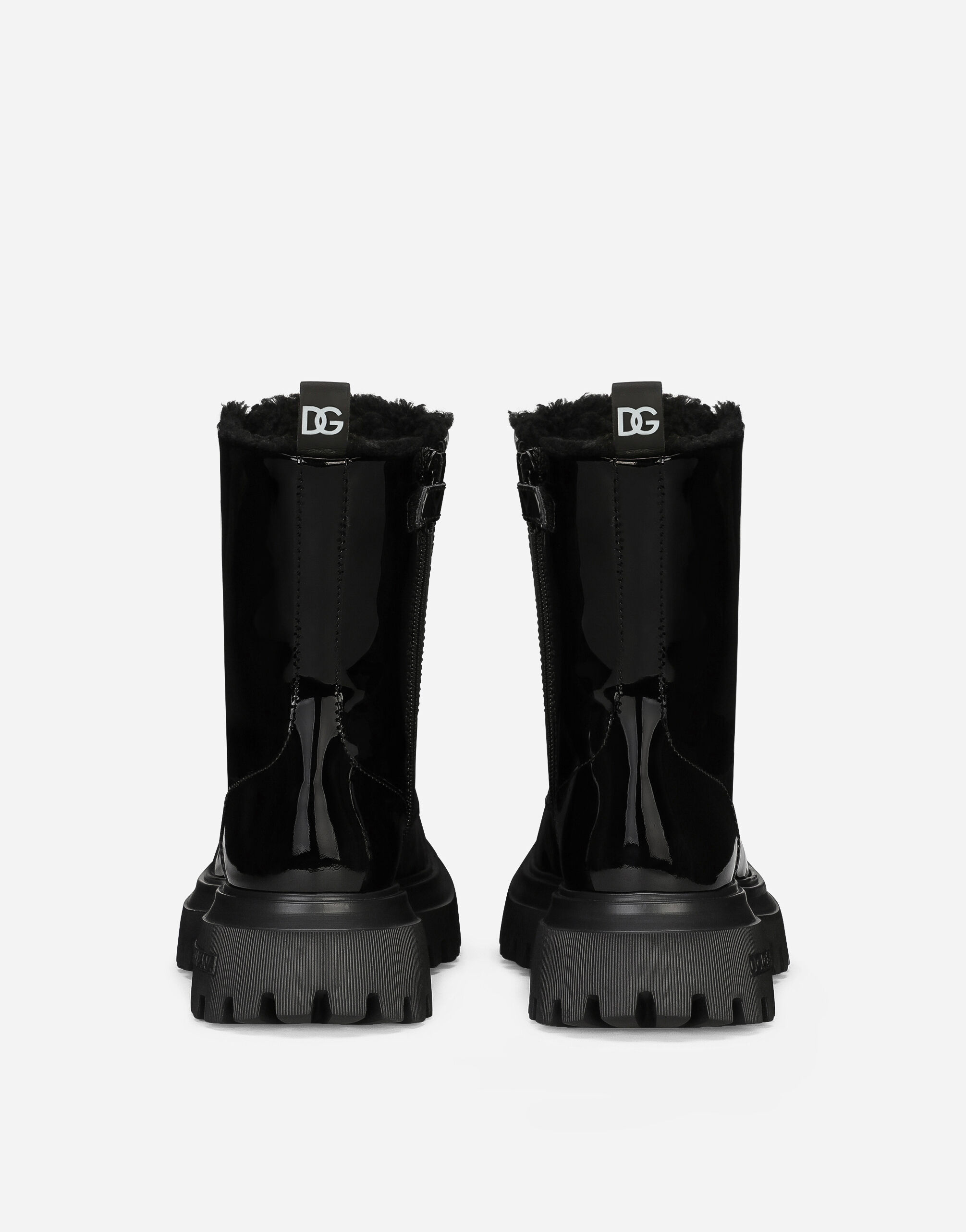 Dolce & Gabbana レザーバイカーブーツ 本革レザー 黒 ブラック DOLCE&GABBANA - ドルガバ／DOLCE＆GABBANA ワークブーツ