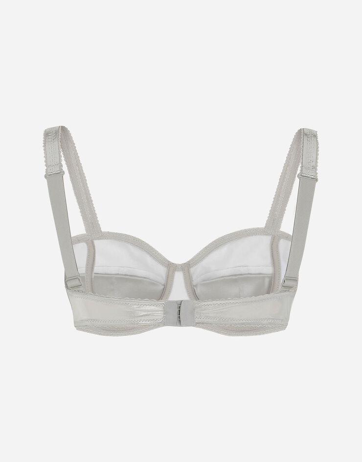 Dolce & Gabbana Sujetador balconette de punto revestido Plateado O1A12TFUGRA