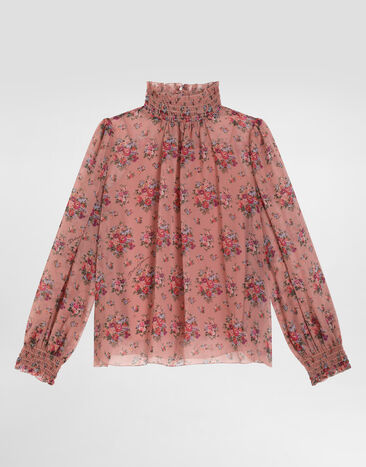 Dolce & Gabbana Small flower bouquets-print chiffon blouse Multicolor L56S61IS10F