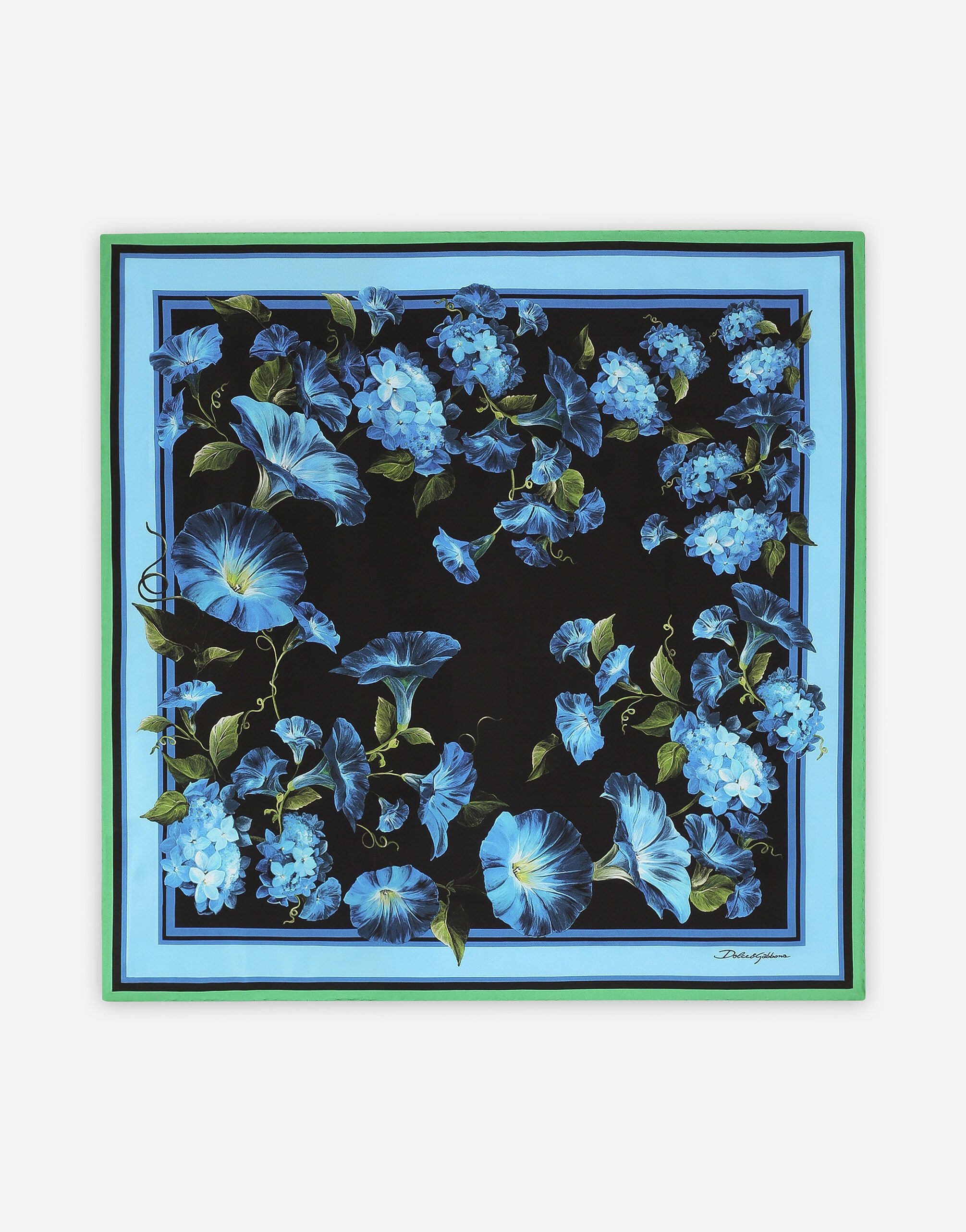 Dolce & Gabbana Bluebell-print twill scarf (70 x 70) Print FN092RGDAWX