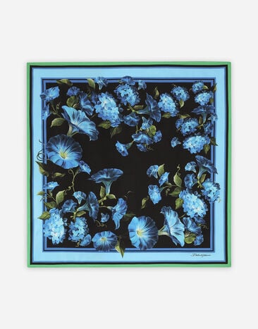 Dolce & Gabbana Bluebell-print twill scarf (70 x 70) Print FN092RGDAWX