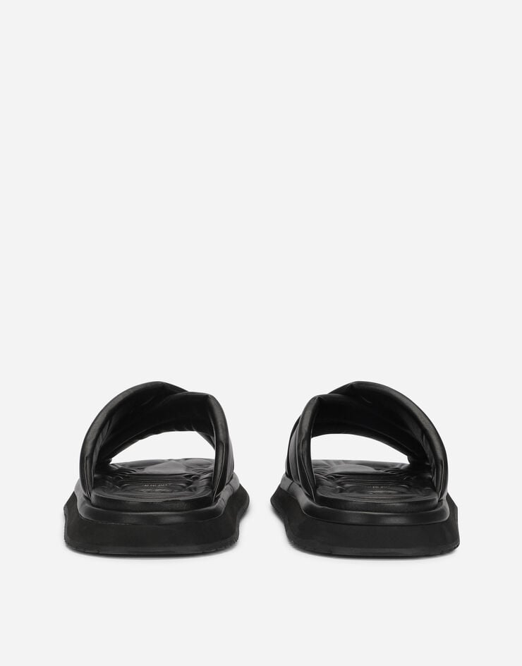 Dolce & Gabbana Nappa-look fabric sandals Black A80329AD437