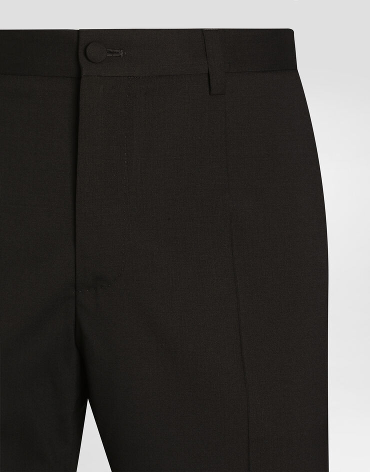 Dolce & Gabbana Stretch wool canvas trousers Black GW13ETFUBFT