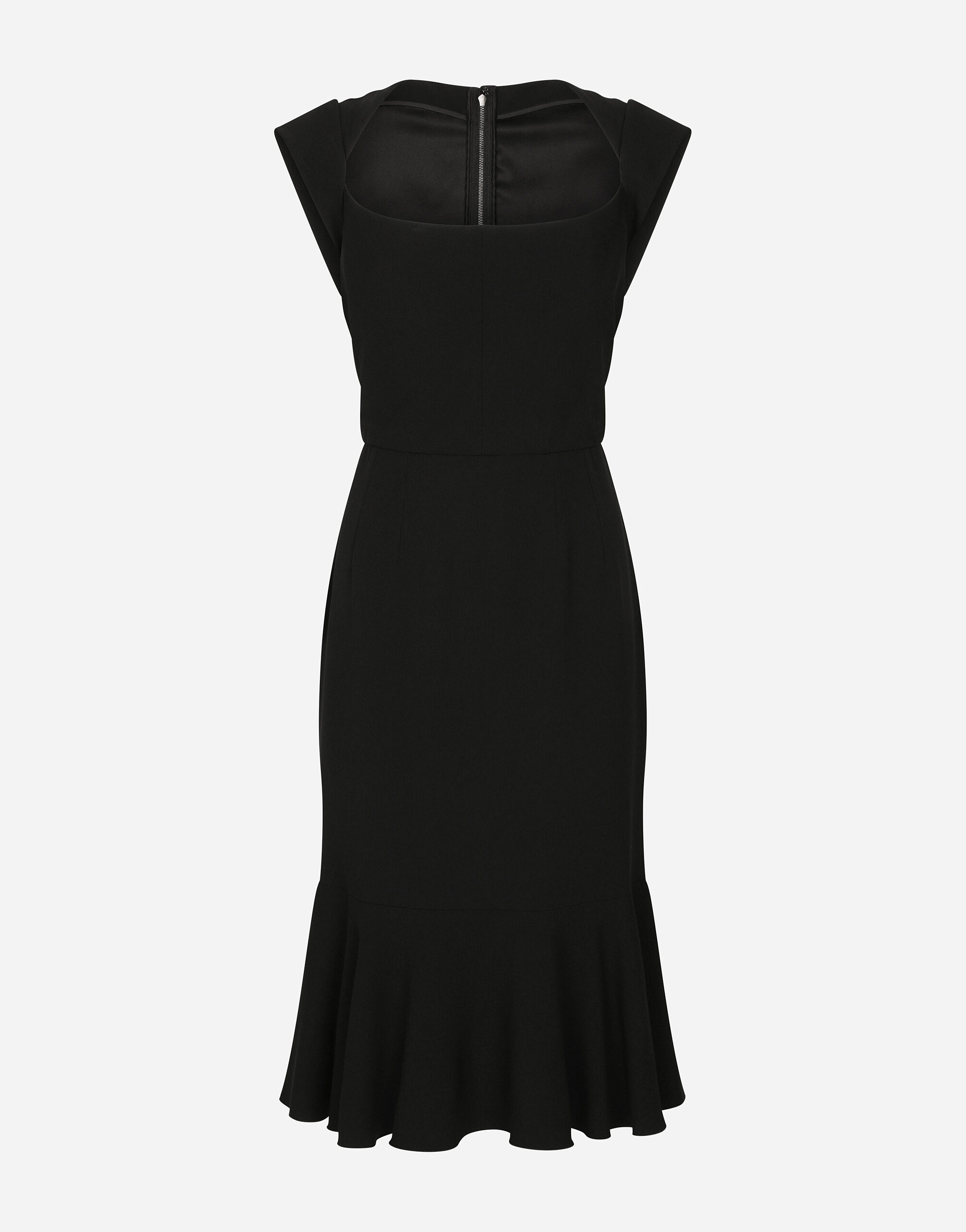 Cady fabric mini dress in BLACK for Women Dolce Gabbana