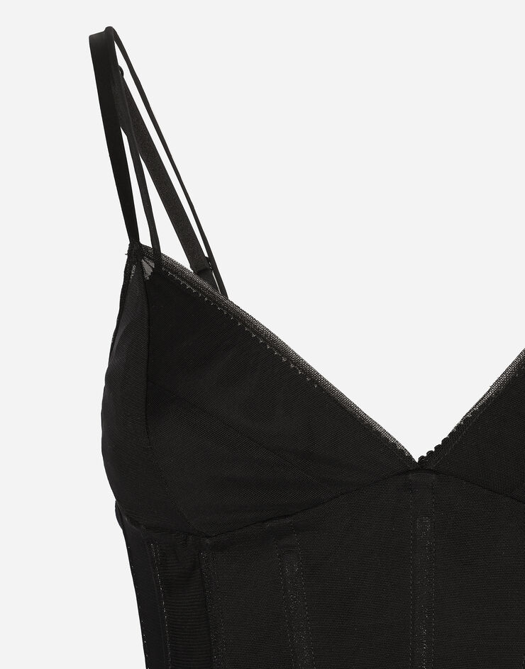 Dolce & Gabbana Vestido largo de tul Negro F6JGWTFLRDA