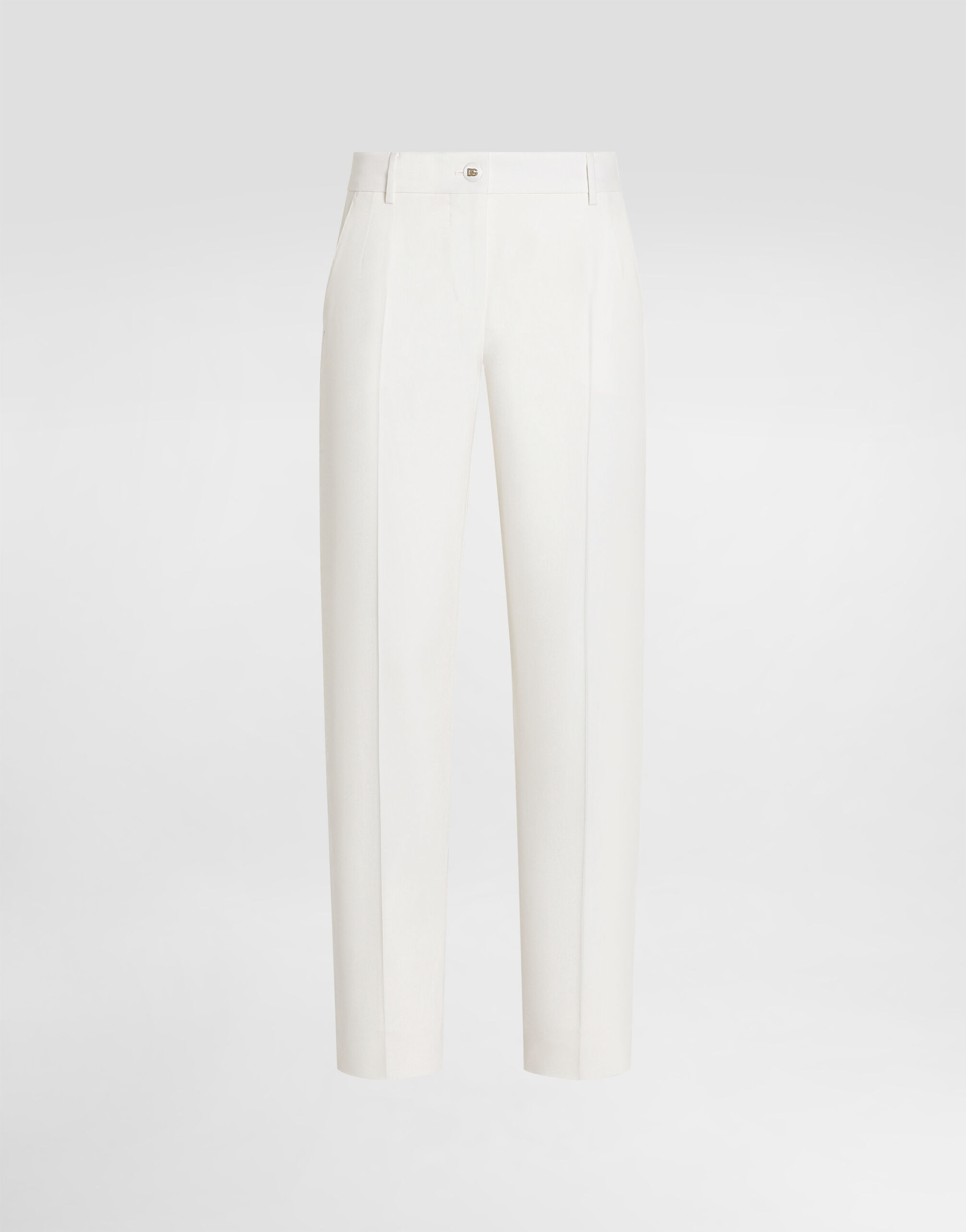 Dolce & Gabbana ホワイトスリムフィットパンツ Wool trousers in White for Women | Dolce&Gabbana®