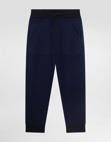 Dolce & Gabbana Wool and cashmere fleece trousers Blue L4KP13JGMB8
