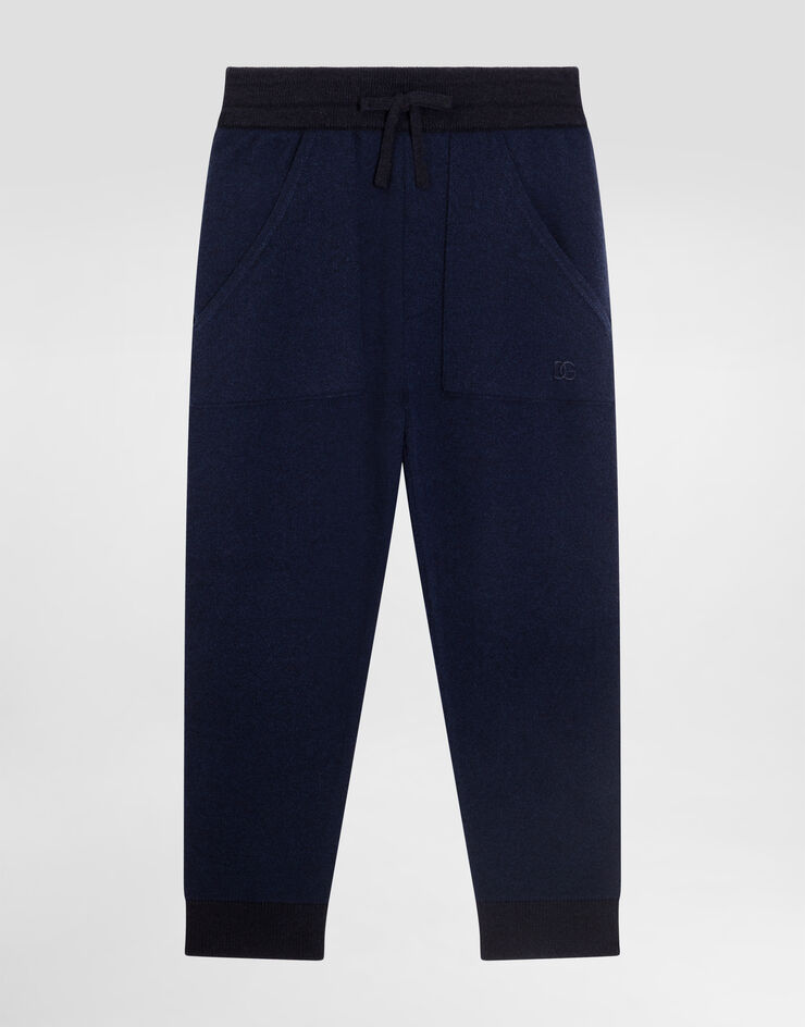 Dolce & Gabbana Wool and cashmere fleece trousers Blue L4KP13JGMB8