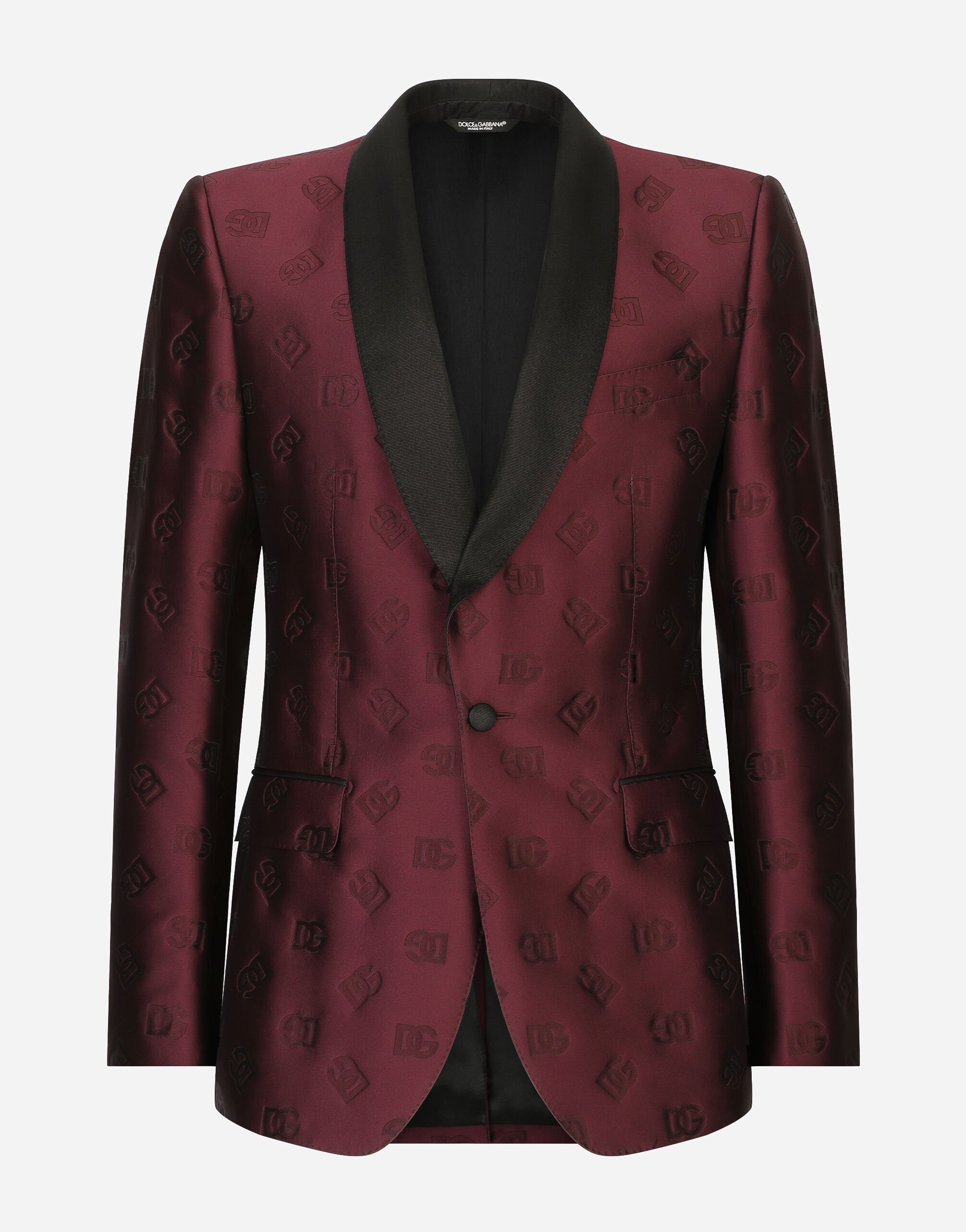 Dolce & Gabbana Single-breasted Sicilia-fit tuxedo suit with DG monogram Lilac G2NW1TFU3RU