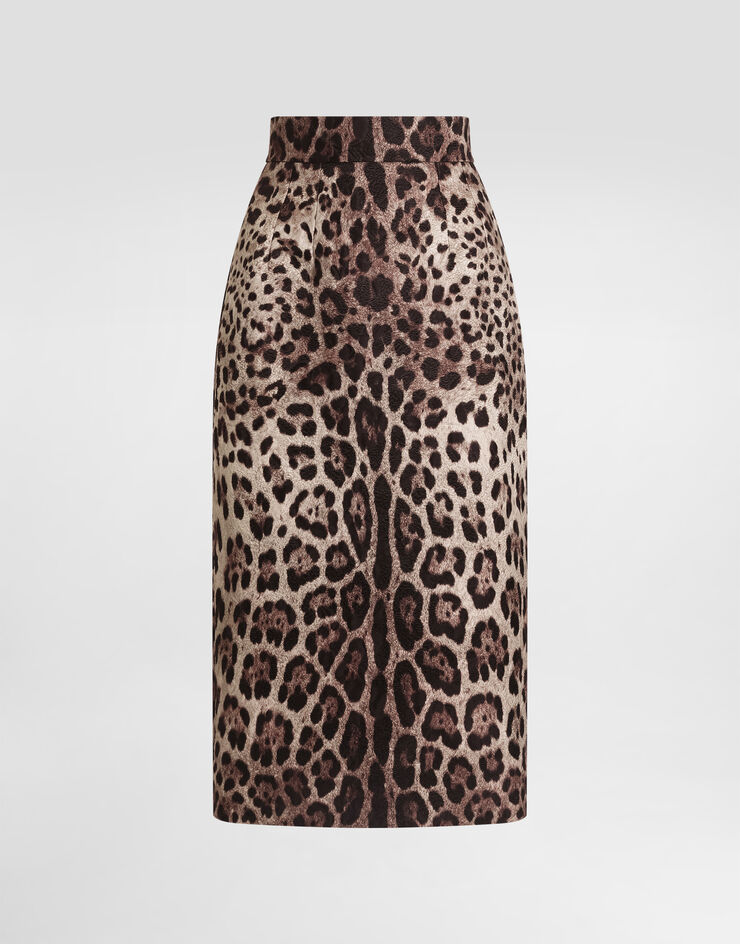 Dolce & Gabbana Leo-print brocade skirt Dolce & Gabbana Leo-print brocade skirt Print F4CS8TFSTB3