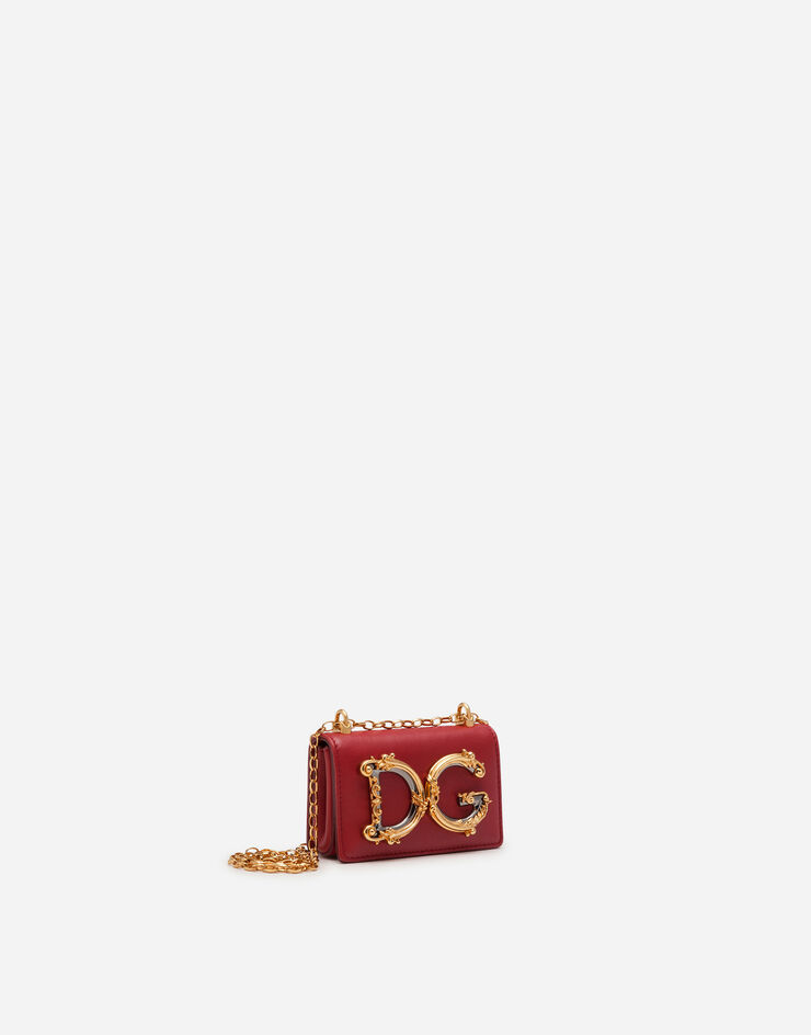 Dolce & Gabbana Micro bolso DG Girls de becerro liso Rojo BI1398AW070