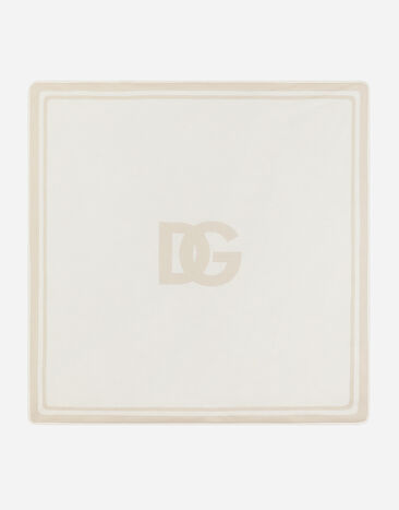 Dolce & Gabbana Jersey blanket with DG logo print Print L1JTEYII7ED