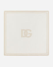 Dolce & Gabbana Jersey blanket with DG logo print White LNJH68G7EY9
