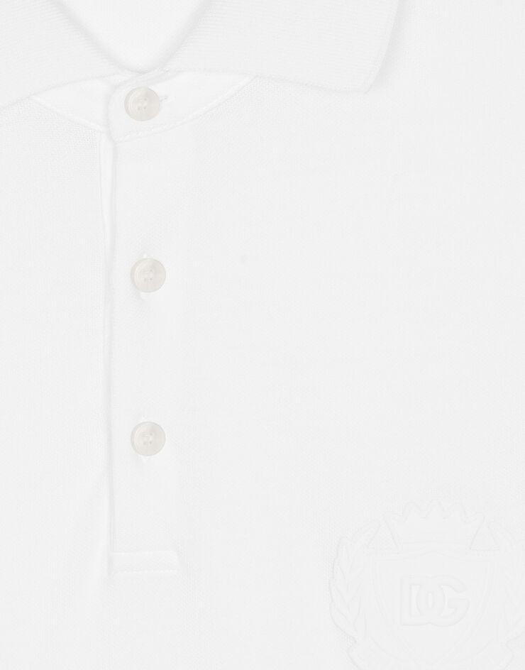 Dolce & Gabbana DG 徽标刺绣棉质 Polo 衫 白 G8PL4ZG7NYY