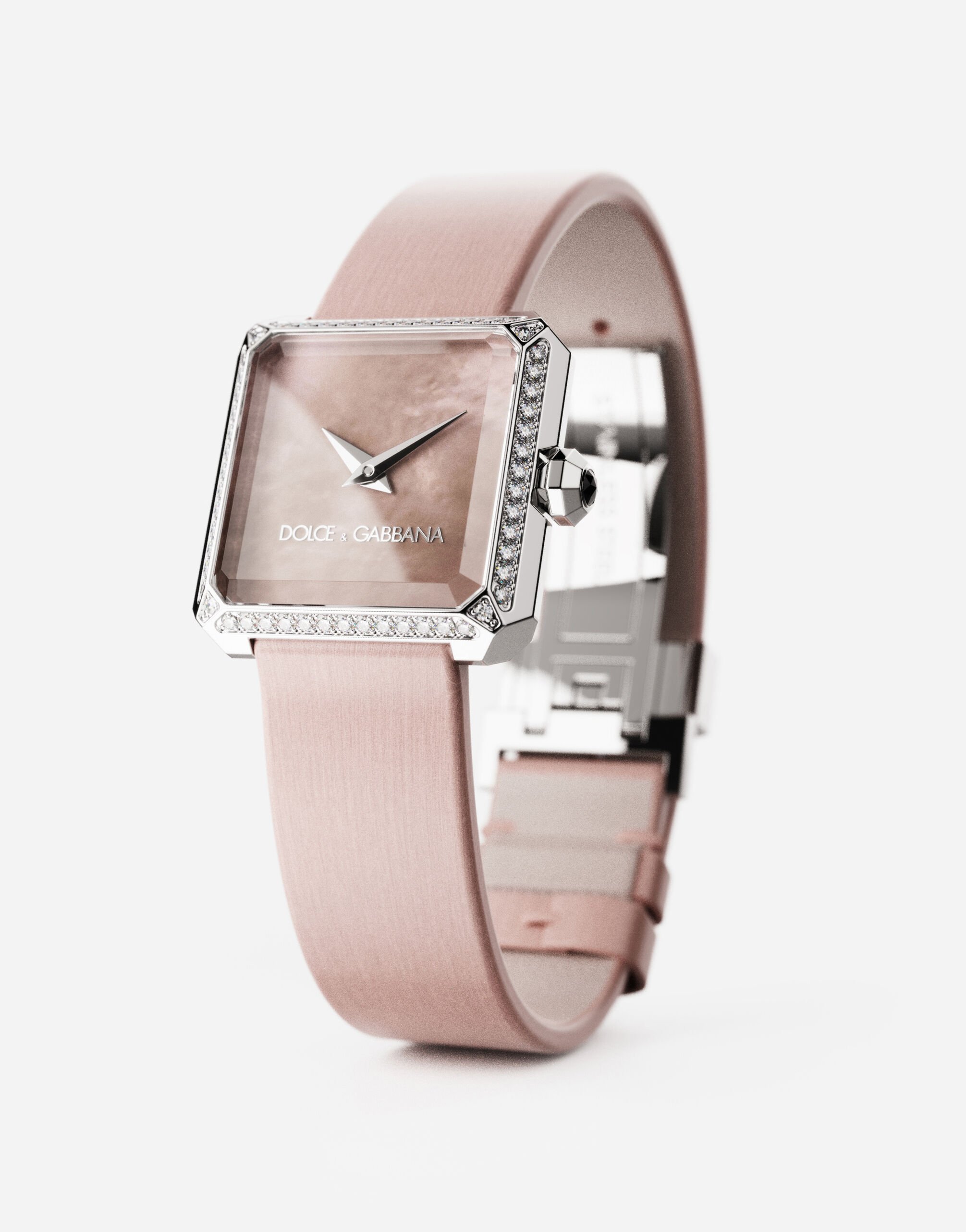 Sofia steel watch with colorless diamonds in Altrosa fur Damen Dolce Gabbana