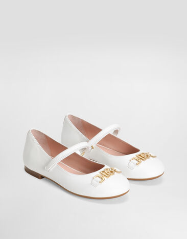 Dolce & Gabbana Bailarinas en napa de piel de cordero White D11382AB793