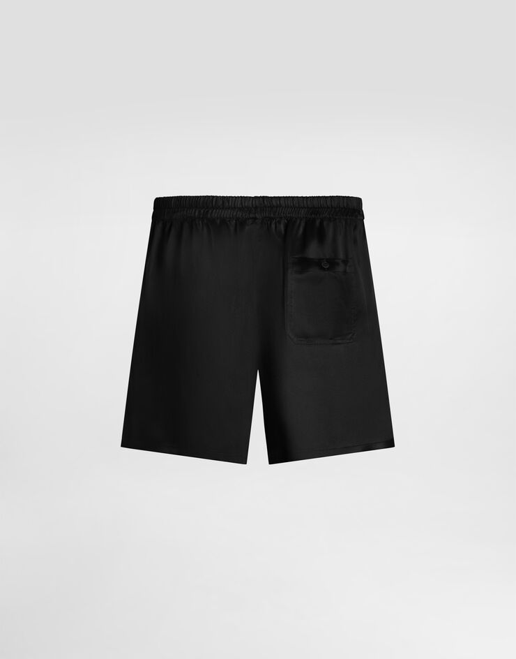 Dolce & Gabbana Bóxer en satén de seda Black M3A12TON0EC