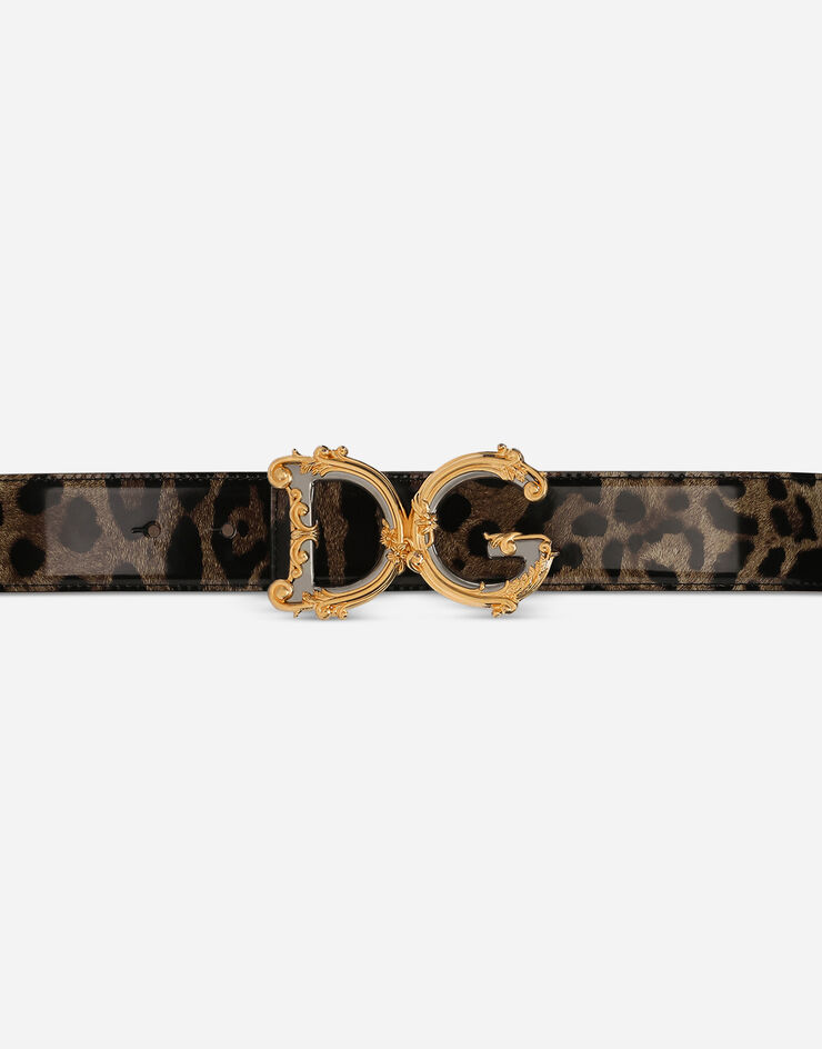 Dolce&Gabbana Cinturón DG Girls Estampado Animalier BE1517AM568
