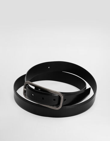 Dolce & Gabbana Brushed calfskin belt Black BC4957AI935