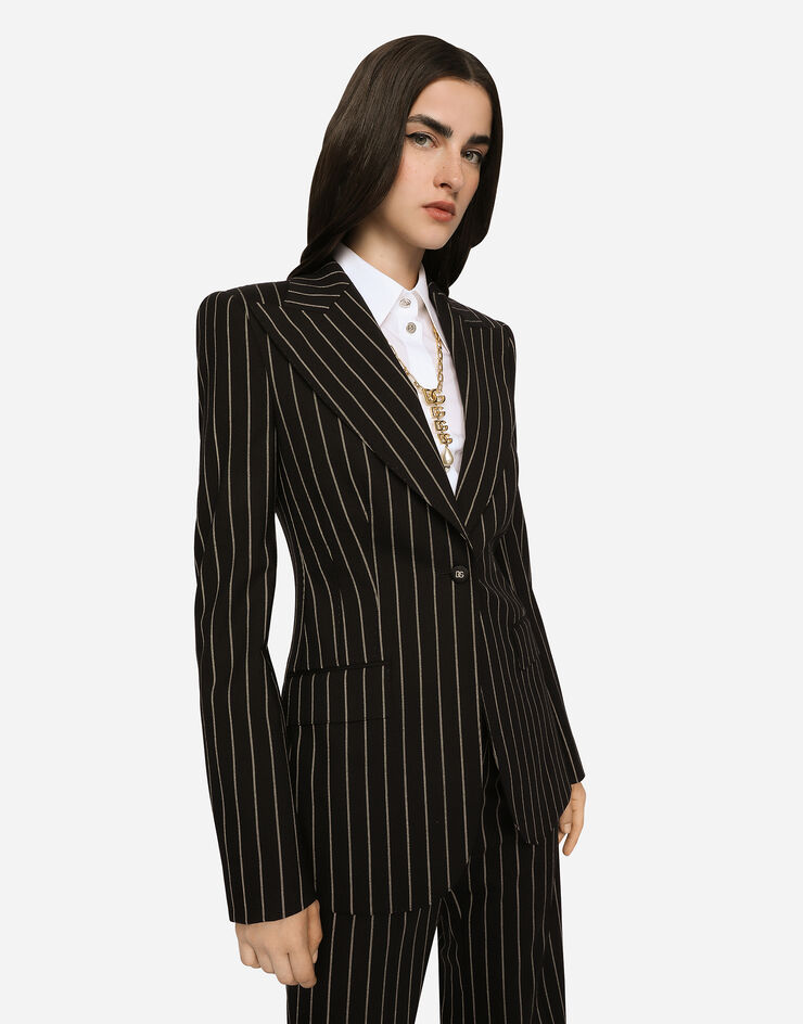 Dolce & Gabbana Pinstripe wool Turlington blazer Multicolor F29UCTFRBC3