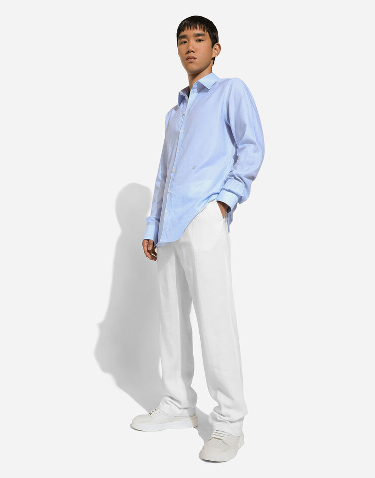 Dolce & Gabbana 棉麻混纺 Martini 衬衫 紫 G5LH9ZFUTB6