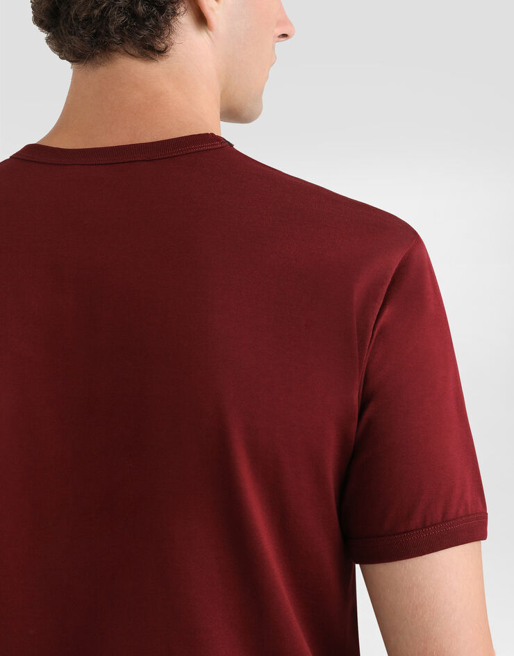 Dolce & Gabbana Cotton t-shirt Bordeaux G8JX7TFU7EQ