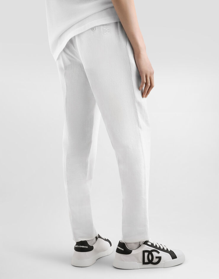 Dolce & Gabbana Pantalón de lino Blanco GV4EEZFU4JB