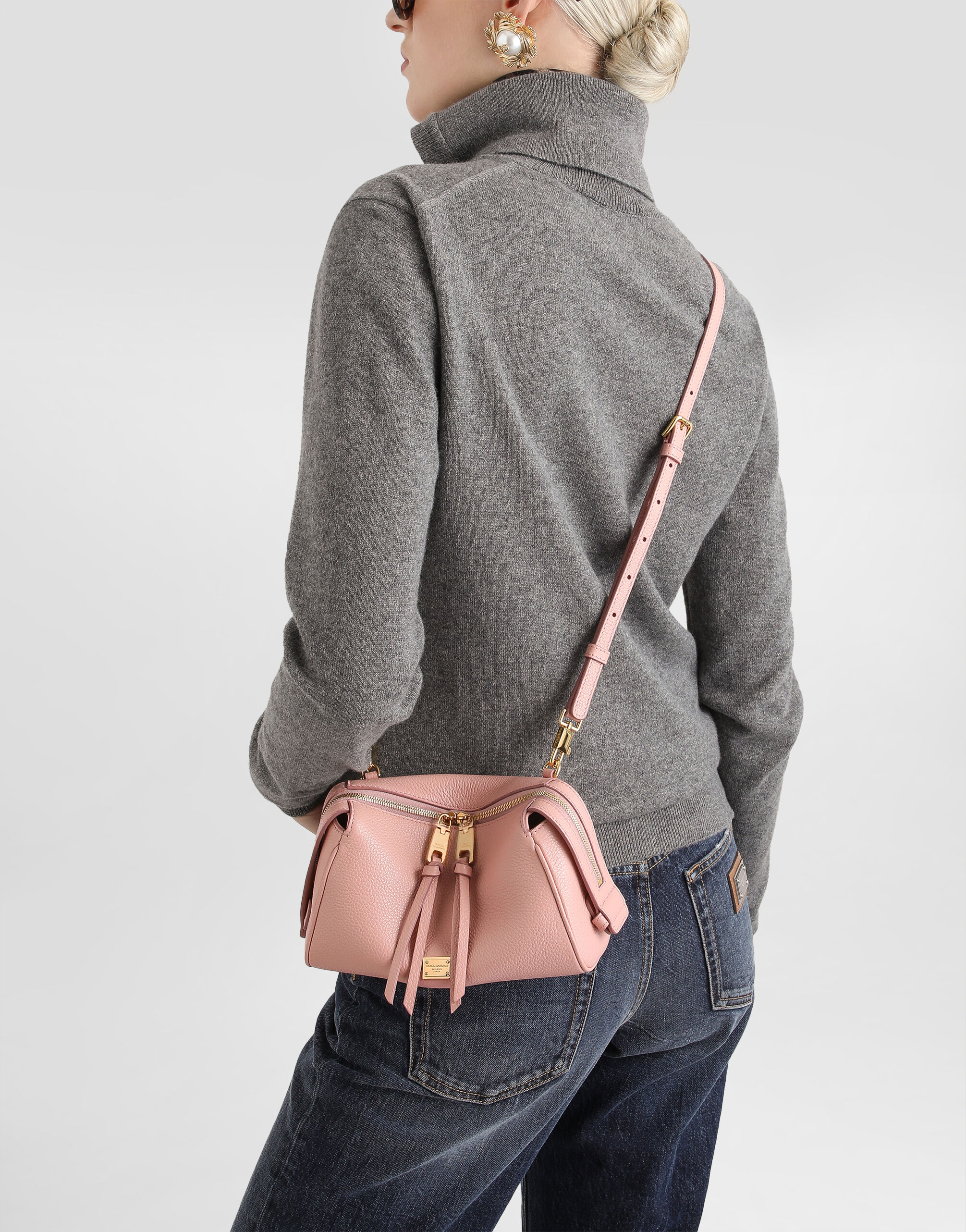 Mini Vittoria handbag in calfskin in Pink for Women | Dolce&Gabbana®