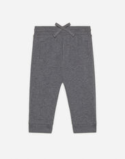 DolceGabbanaSpa Jersey jogging pants with logo plate Grey L1JO6LG7KS1