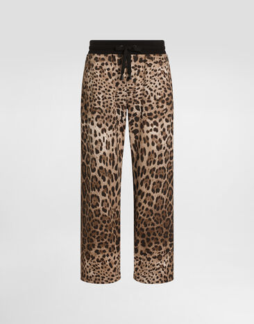 Dolce & Gabbana Stretch jersey jogging pants with tag Print GP0Y6TFS785