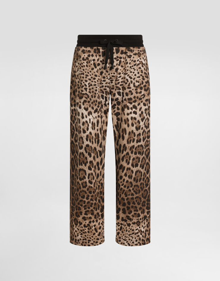 Dolce & Gabbana Pantalón de chándal en punto elástico con placa Imprima GP0Y6TFS785
