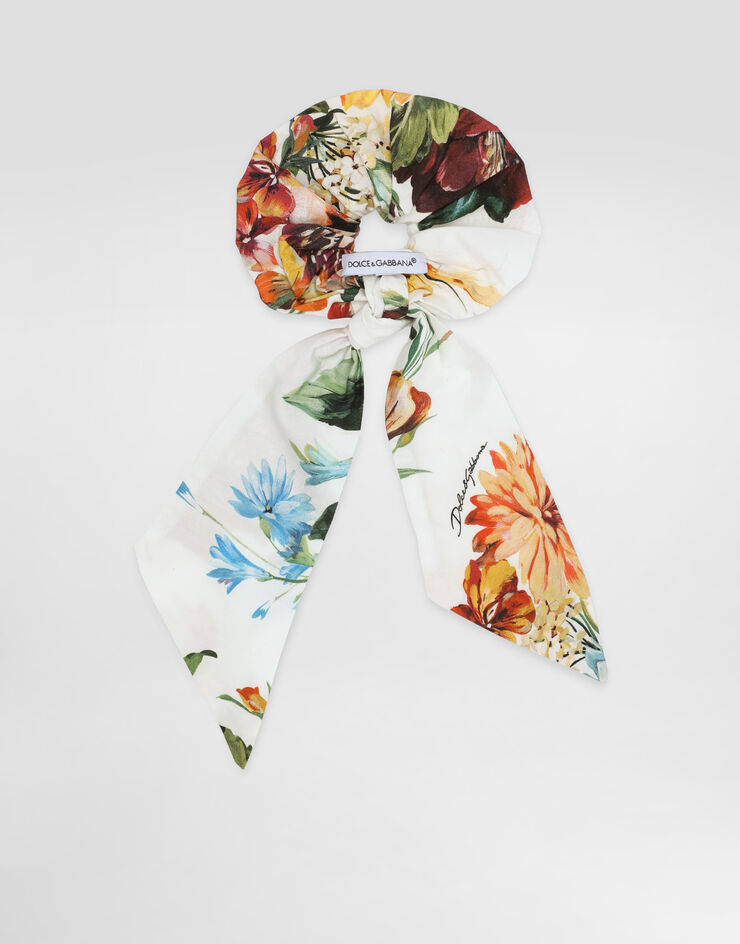 Dolce & Gabbana Flower-print poplin scrunchie Print LB7A19HS5TV