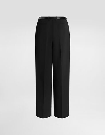 Dolce & Gabbana Hose aus Wollgabardine Black FTDMITFU21E