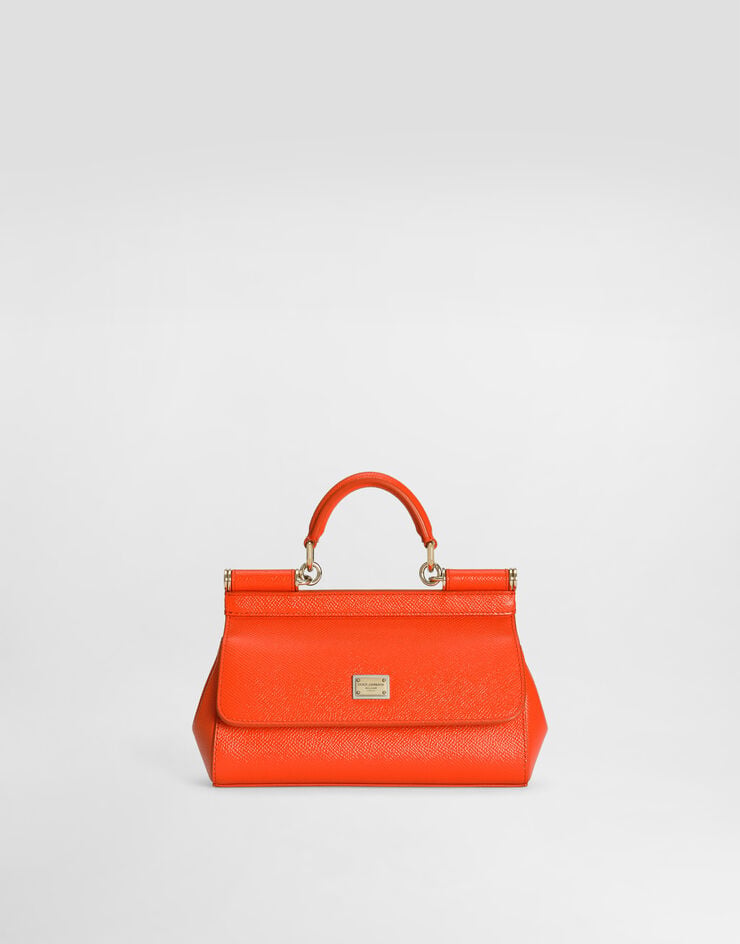 Dolce & Gabbana Mini Sicily handbag in calfskin Dolce & Gabbana Mini Sicily handbag in calfskin Orange BB7116B1001