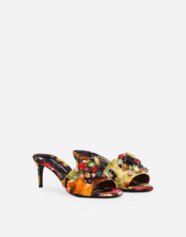 Dolce & Gabbana 锦缎穆勒鞋 版画 CR1608AR951