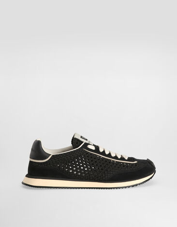 Dolce & Gabbana Sneaker DG Cushion aus Materialmix Schwarz CS2298A6D45