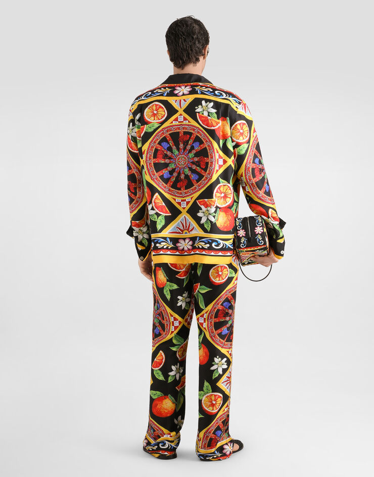 Dolce & Gabbana Carretto-print silk twill shirt Multicolor G5IF1THI14M