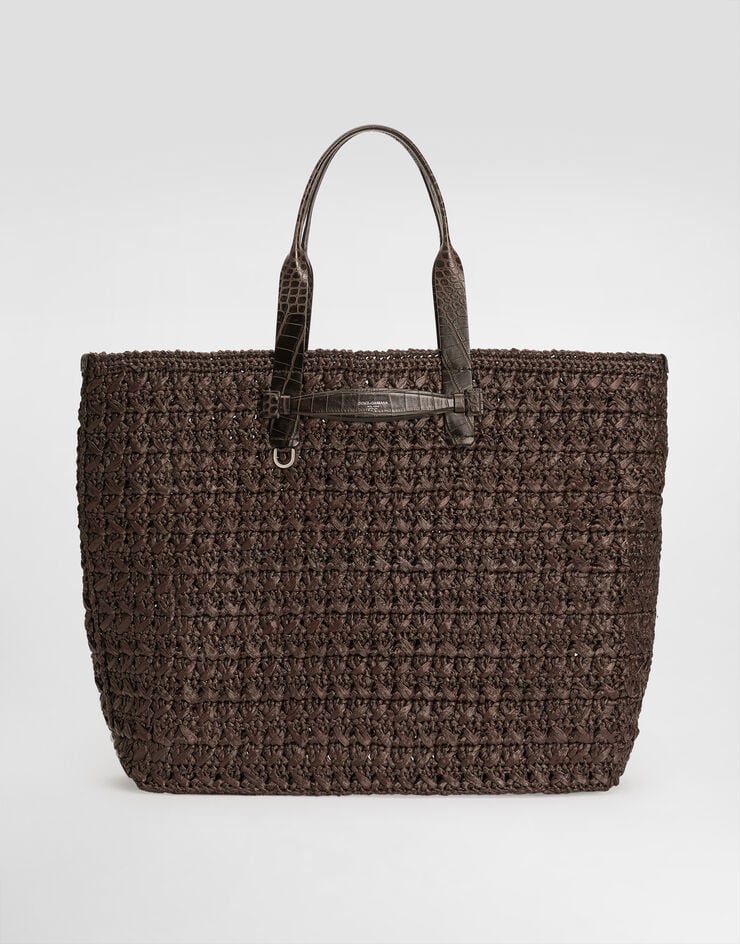 Dolce & Gabbana Raffia crochet shopper Brown BM2453A9N96