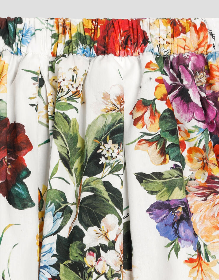 Dolce & Gabbana Jupe en popeline à imprimé fleurs Imprimé L25I65HS5TW
