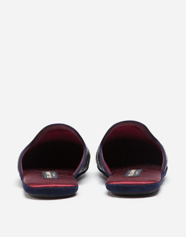 Dolce & Gabbana Silk and crocodile mules Blue A80083A2U83