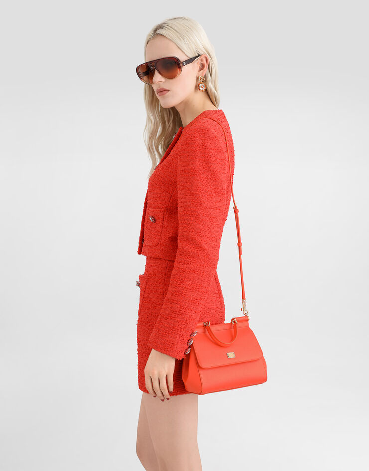 Dolce & Gabbana Small Sicily handbag in calfskin Orange BB6003B1001