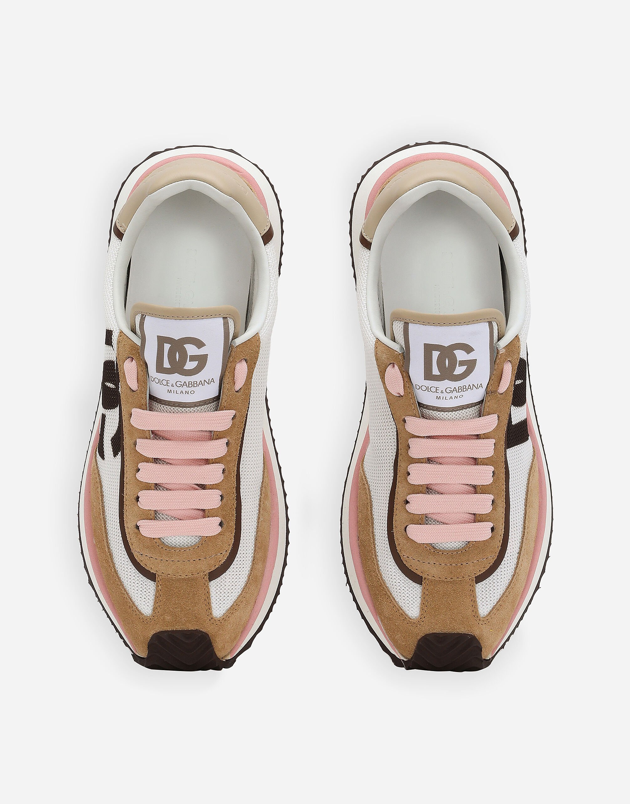 Mixed-material DG CUSHION sneakers