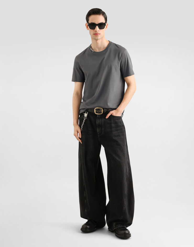 Dolce & Gabbana Cotton jersey t-shirt Grey G8TW5TFU7EQ