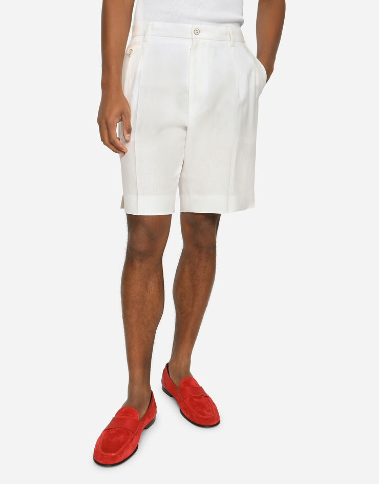 Dolce & Gabbana Linen shorts White GW0MATFU4LF