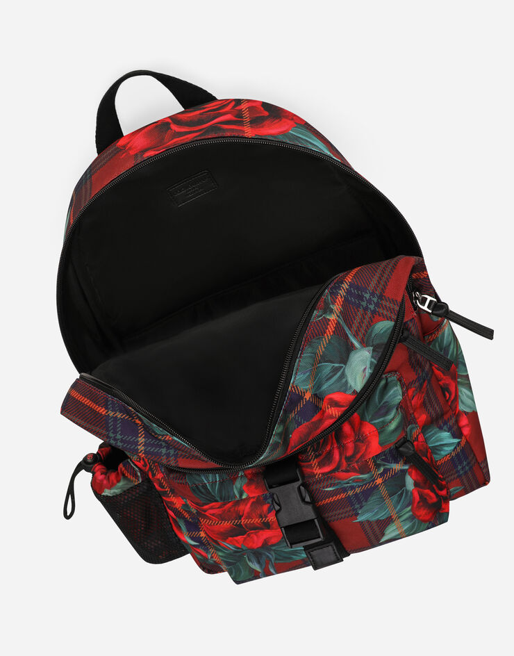 Dolce&Gabbana Printed nylon backpack Red EB0247AJ769